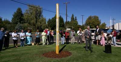Peace pole in Yakima